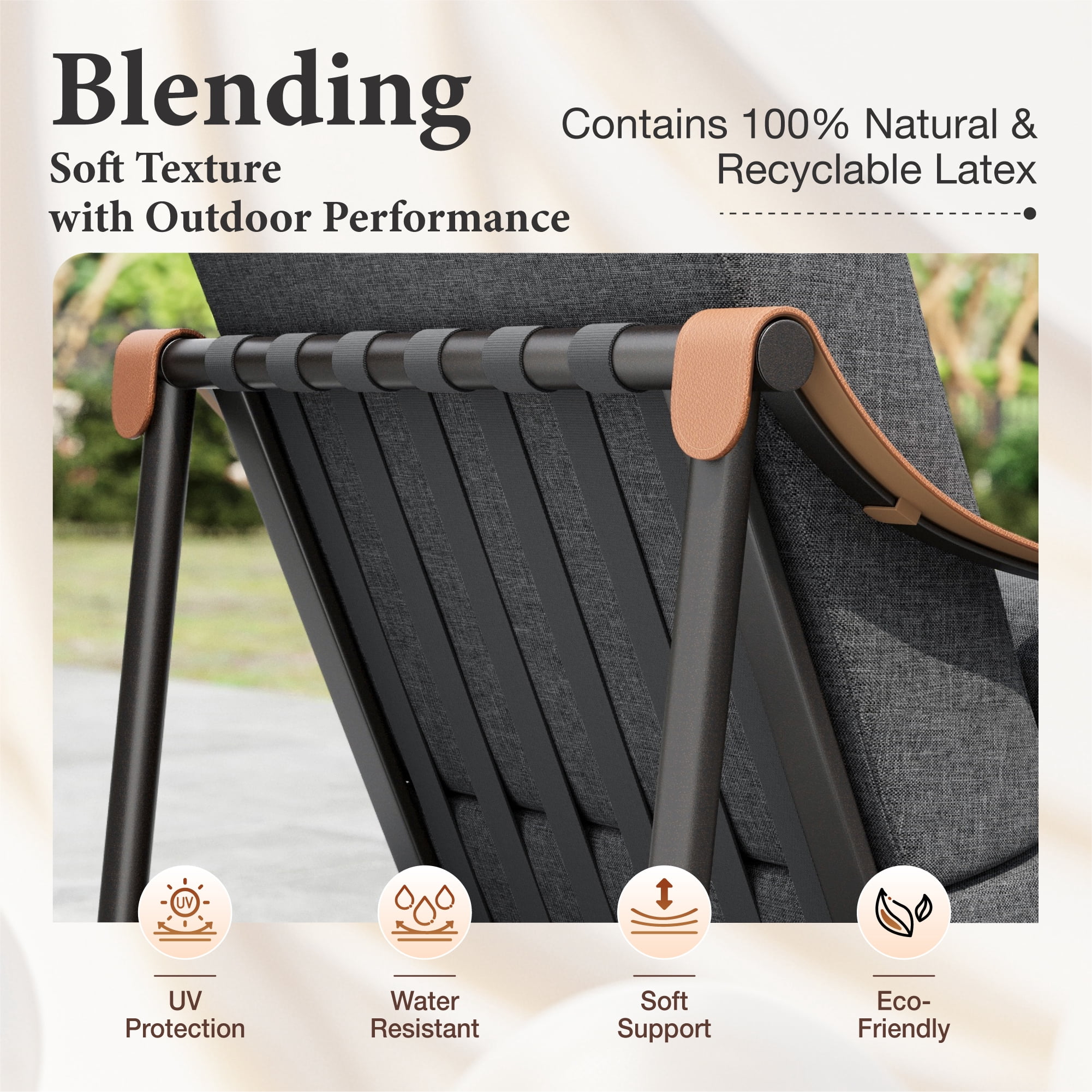 SUMMIT LIVING 5-Piece Metal Outdoor Furniture Sets with 2 Coffee Tables, Sectional Patio Conversation Set with 6.3" Extra Thick Cushions, Dark Gray