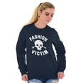 thumbnail image 3 of Victim Cute Edgy Confidence Style Women Plus Size Crewneck Sweatshirt Brisco Brands 3X, 3 of 5