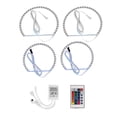 thumbnail image 2 of 4PCS 131mm 146mm Multi-Color 5050 RGB de para E46 shamjiam Luz de color RGBW para coche, 2 of 8