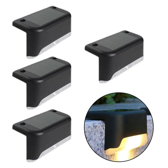 Ximing 4 Pcs Lampes à DEL pour Marches Appliques Murales Éclairage Étanche à DEL pour Marche Clôture Poteau Lumière Blanc Chaud