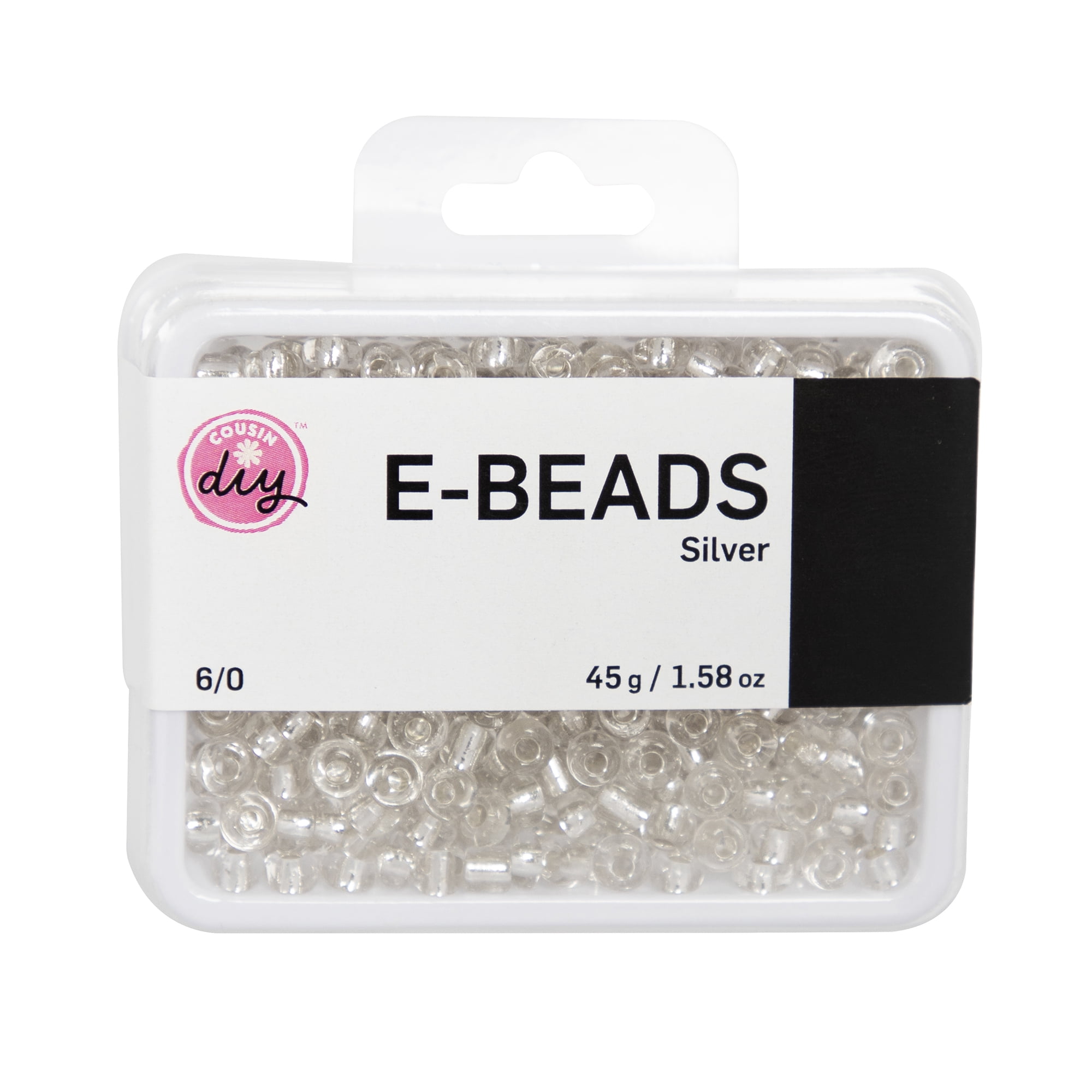 Cousindiy Mini Silver Metallic Seed Beads for Jewelry Making and Craft Projects