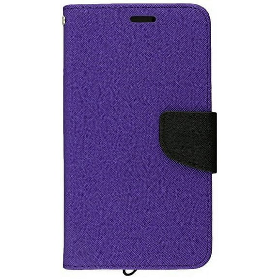 GSA Two-Tone Wallet Case For Samsung Galaxy J7 (2015), J700 - Purple/Black