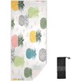 thumbnail image 2 of SKYSONIC Beach Towels 30"x60", Pineapple Leaves Camping Towels Sand Free Beach Towel, Large Beach Towels Quick Dry Bath Travel Towels Pool Yoga Beach Mat for Men Women, 2 of 7