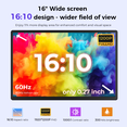 thumbnail image 2 of Tlscon 16.1" Laptop Screen Extender , IPS 1200P Portable Monitor, Up and Down Adjustable and 360°Rotating Detachable Stand,Extender for Laptop 13-17.5", Plug-Play for Mac/OS/Wins/Chrome/Dex, 2 of 9