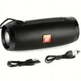 thumbnail image 2 of 10W Portable Rechargeable Bluetooth Speaker Stereo Sound Stereo Bass USB/TF/FM Radio Colorful LED Light Show: Black, 2 of 5