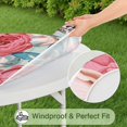 thumbnail image 5 of Round Fitted Tablecloth with Elastic Edges Fits 45"-52" Round Tables Pioneer Colorful Floral Waterproof Table Cover Washable Indoor and Outdoor for Party Kitchen Dinner Banquet Patio Picnic, 5 of 7