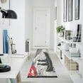 thumbnail image 4 of Yayeee Runner Rug for Bedroom 2'x6' Machine Washable Hallway Non Slip Mat, Black Illusionary Boat, 4 of 8