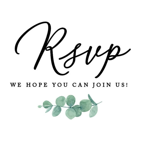 Koyal Wholesale 56-Pk RSVP Postcards for Wedding Minimal Eucalyptus Leaf Cardstock Response Reply Cards, "4 x 6"
