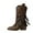 Brown, variant on SKIYLEVZ Mid-calf Boots for Women Wide Calf Cowgirl Boots Boots for Women Slip-on Flat Chelsea Boots Women Ladies Fall Slip On Women Shoes Winter Boots for Women