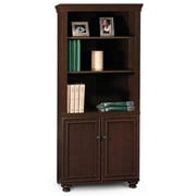 Bush Savannah Five-Shelf Bookcase, Mocha Cherry Finish