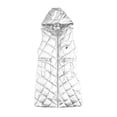thumbnail image 4 of Miluxas Women Long Vest Solid Color Sleeveless Hood Winter Vest Outwear White 6(M), 4 of 5