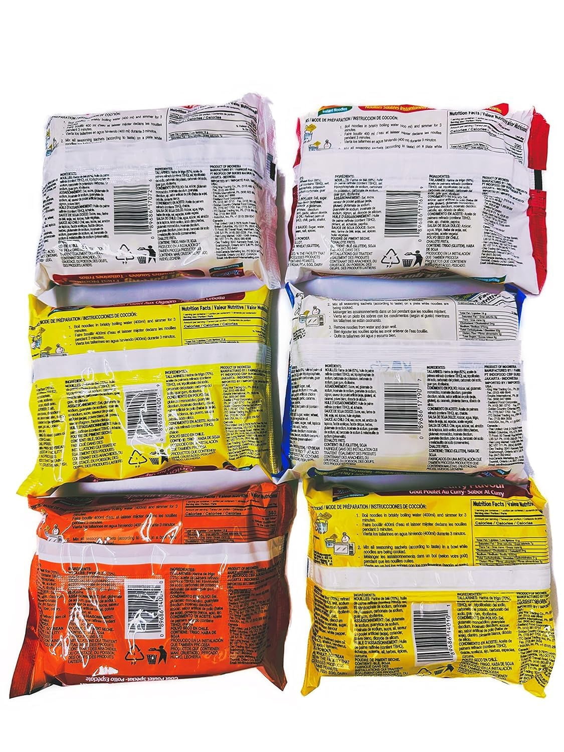 Indomie Variety Pack - 1 Case (30 Bags)