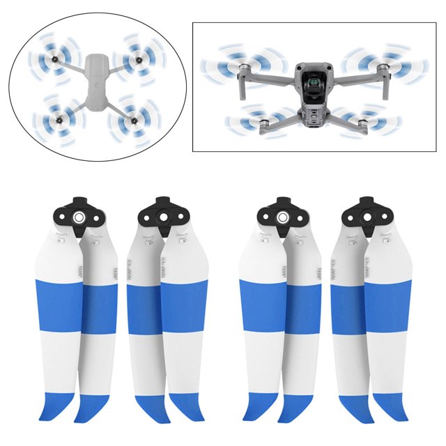 2 pares de hélices de repuesto Multicolor, 7238F hélices de liberación rápida de bajo ruido compatibles con los accesorios de Air 2S Azul