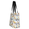 thumbnail image 2 of Vsdgher Flowers Butterfly print Reusable Shopping Grocery Bags for Women Shopping with Pouch Foldable Pouch Lightweight Polyester Fabric, 2 of 6