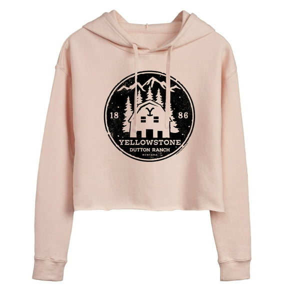 Yellowstone - Dutton Ranch Badge - Juniors Cropped Pullover Hoodie