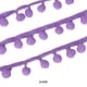 thumbnail image 5 of Yuarrent Adorno práctico y moderno para todas las necesidades de bricolaje Cinta con flecos de bola con adorno de pompones de 5 yardas fácil Decoración del hogar Púrpura, 5 of 6
