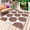Brown, variant on Brown Dahlia Outdoor Rug 4x6 Ft - Reversible Patio Rug Outdoor Camping Rugs, Vintage Abstract Grey Flowers Floral Washable Indoor Outdoor Area Rugs, Non-Slip Outdoor Carpet Runner for Deck/Porch
