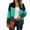Green, variant on Women's Zip Up Jackets Fashion Color Block Crewneck Sweatshirt Zip Pocket Fall Winter Coats Loose Casual Long Sleeve Outwears Womens Tops