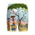 thumbnail image 5 of Naloa African Women Men's Short Pajama Pants, Lounge Comfort Shorts with Elasticized Waistband and Side Pockets - XX-Large, 5 of 9