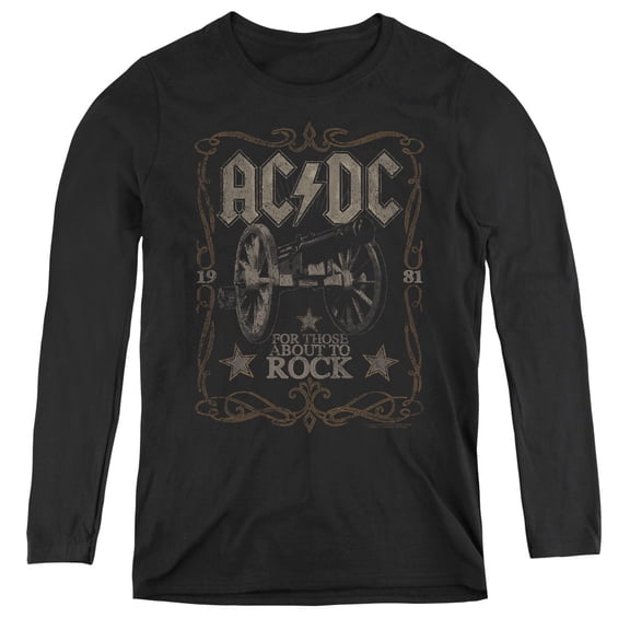 AC/DC Rock Label Women's Long Sleeve T-Shirt Black