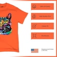 thumbnail image 4 of Tee Hunt Dean Russo Thoughtful Cat T-Shirt Colorful Pet Kitten Eyes Men's Tee, Orange, 4X-Large, 4 of 5