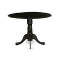 thumbnail image 6 of East West Furniture Dining Table Wirebrushed Black, DLT-ABK-TP, 6 of 7