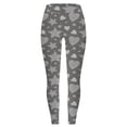 thumbnail image 4 of Cute Print High Waist Yoga Pants that Look Like Jeans Tummy Control Leggings Tights Compression Pants Gym Fitness, 4 of 5