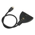 thumbnail image 1 of HD Multimedia Interface Switcher, Black Plug and Play 3 in 1 Out HD Multimedia Interface Hub Selector 3 LED Indicators Automatic  for Game Console for TV, 1 of 7