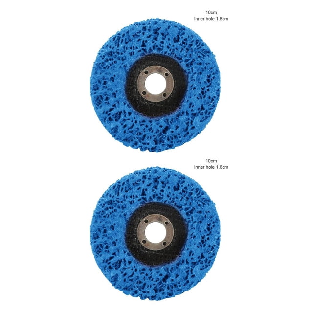 QualitChoice Sanding Wheel Polishing Paint Rust Grinding Inner Hole Tools for Angle Grinder Wood Metal Buffing Car Accessories #100 blue 2Set