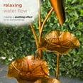 thumbnail image 6 of Alpine Corporation 43" Tall Outdoor Cascading Leaves Metal Fountain, Copper Color, 6 of 13