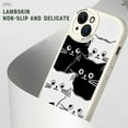 thumbnail image 5 of Slim Cartoon Black White Cats Leather Back Casing PU Leather Cover Phone Case for Samsung A50S, 5 of 10