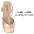 thumbnail image 5 of Journee Collection Womens Parson Metallic Vegan Leather Platform Sandals, 5 of 7