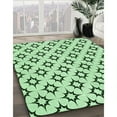 thumbnail image 3 of Ahgly Tapis Rond Lavable en Machine Intérieur Transitionnel Vert Menthe, 7 Pieds Rond, 3 of 7