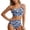 A-Light Blue12, variant on JAJAHO Bikini Set For Women 2 Piece Swimsuits Floral Printed One Shoulder Bathing Suit With High Waisted Bottoms Stylish Beachwear