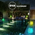 thumbnail image 3 of NiceBuy 2-Pack 7.3" Bluetooth Rock Speakers, Powerful Sound Solar Outdoor Wireless TWS Stereo Speaker with RGB Colorful LED Light for Indoor Outside Patio Garden, 3 of 9