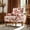 Red, variant on AUU Gold and Grey Floral Accent Chair with Nailhead Trim, Upholstered Slipper Chair with Solid Wood Legs, Traditional Farmhouse Side Chair for Living Room