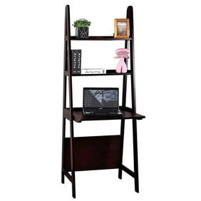 Altra Furniture Ladder Bookcase With Desk In Espresso Finish