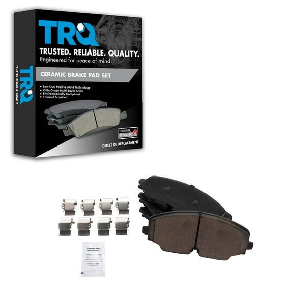 TRQ Front Posi Ceramic Disc Brake Pad Kit Set for VW Atlas BFA15175