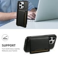 thumbnail image 2 of Mantto Case Compatible with iPhone 12 / 12 Pro Wallet Case, Premium Leather 2 in 1 Detachable Wallet Card Holder Kickstand Magnetic Wireless Charging Protective Cover For iPhone 12 / 12 Pro, Black, 2 of 16