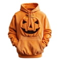 thumbnail image 4 of DHFJKG Halloween Hoodies For Men And Women Embroidered Pumpkin Face Pattern Long Sleeve Sweatshirt Large Size Pocket Hooded With Drawstring Pullover Autumn Winter Unisex Cozy Tops, 4 of 8