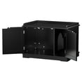 thumbnail image 5 of ZENY Double Door Hidden Cat Litter Box Enclosure Storage Cabinet MDF Frame Cat House, Black, 5 of 11