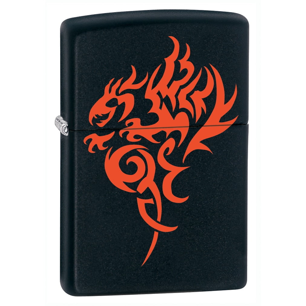 *Zippo 21067 Black Matte Hidden Dragon Lighter