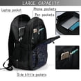 thumbnail image 4 of Bingfone Copper-Gold Gloss Outline Rose for USB Backpack, Multi-compartment Multi-pocket Computer Backpack, Suitable for Travel, Business, Leisure, Unisex, 4 of 7