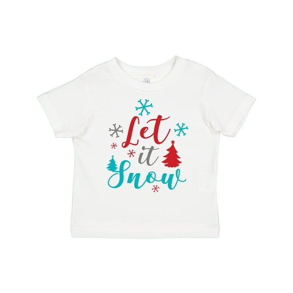 Inktastic Let It Snow, Snowflakes, Christmas - Red Blue Gray Boys or Girls Toddler T-Shirt