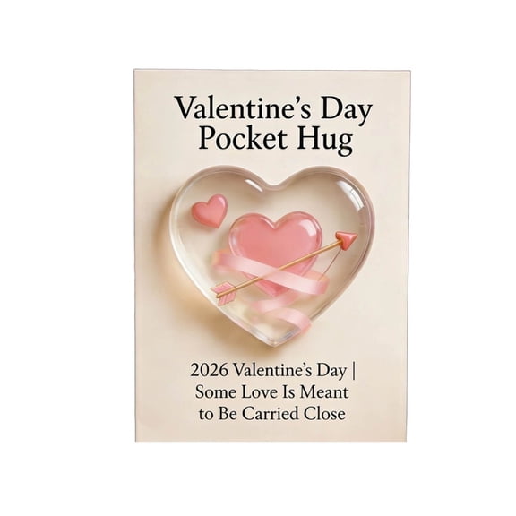 PEIBang Valentines Day Pocket Hug Cards,Pocket Hug with Greeting Cards,Heart Shape Pocket Hug Keepsake forValentine's Day Anniversary Gift