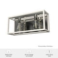 thumbnail image 7 of Hunter - Squire Manor 2-light Distressed White, Medium Size Vanity Light, Dimmable, Modern Style, for Bedrooms, Dining, Living Rooms - 19035, 7 of 7