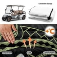 thumbnail image 6 of XYZCANDO Plumeria Terry Cloth Golf Cart Seat Cover with 4 Front Pockets | Non-Slip Washable Universal Accessory for Golf Lovers, 6 of 8