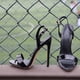 thumbnail image 2 of par de sandalias de tacón alto de metal para mujer, elegantes y finas, con tacón alto, sexys, color negro, talla 45 (EU42.5, US10.5, UK8)., 2 of 7