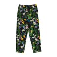 thumbnail image 6 of Uemuo Chamomile Pattern Women's Wide Leg Palazzo Lounge Pants with Pockets Light Weight Loose Comfy Casual Pajama Pants-X-Large, 6 of 9