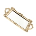 thumbnail image 1 of Advancent Bandeja de tocador con espejo vintage Bandeja de joyería Bandeja decorativa de perfume Teteras Oro, 1 of 1